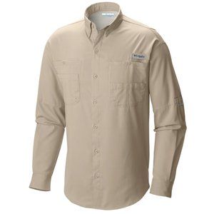 NWT Columbia Tamami II Long Sleeve Men's Fishing Shirt, Fossil